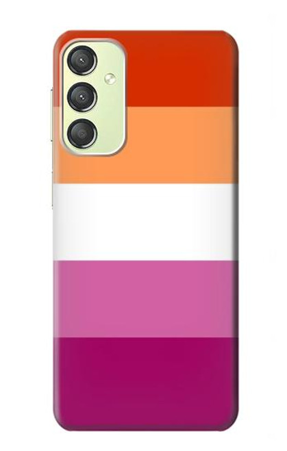 W3887 Lesbian Pride Flag Funda Carcasa Case y Caso Del Tirón Funda para Samsung Galaxy A24 4G