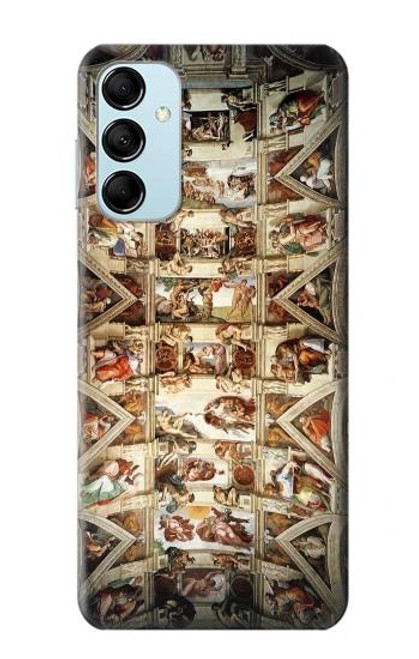 W0177 Michelangelo Chapel ceiling Funda Carcasa Case y Caso Del Tirón Funda para Samsung Galaxy M14