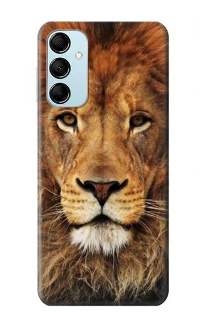 W2870 Lion King of Beasts Funda Carcasa Case y Caso Del Tirón Funda para Samsung Galaxy M14