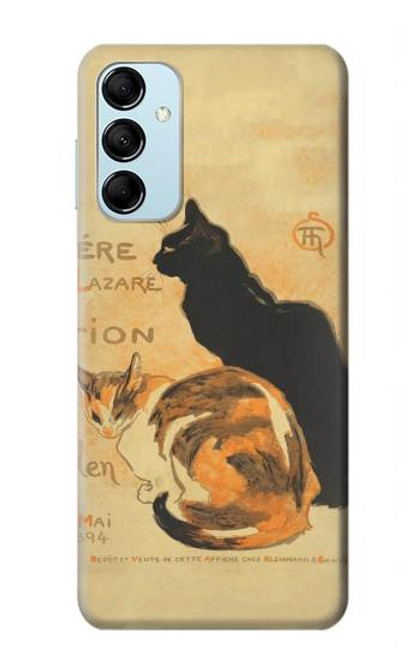 W3229 Vintage Cat Poster Funda Carcasa Case y Caso Del Tirón Funda para Samsung Galaxy M14