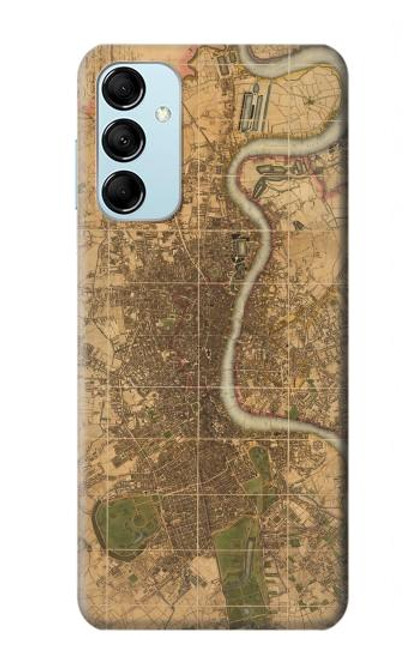 W3230 Vintage Map of London Funda Carcasa Case y Caso Del Tirón Funda para Samsung Galaxy M14