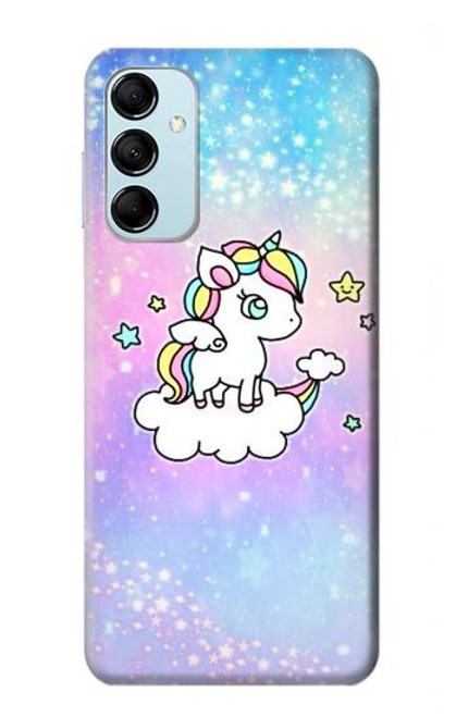 W3256 Cute Unicorn Cartoon Funda Carcasa Case y Caso Del Tirón Funda para Samsung Galaxy M14