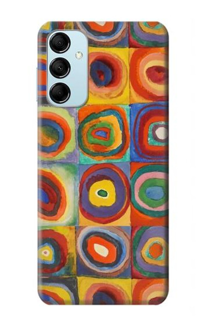 W3409 Squares Concentric Circles Funda Carcasa Case y Caso Del Tirón Funda para Samsung Galaxy M14