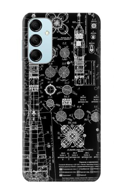 W3436 Apollo Blue Print Funda Carcasa Case y Caso Del Tirón Funda para Samsung Galaxy M14