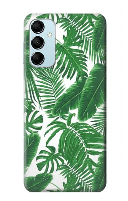 W3457 Paper Palm Monstera Funda Carcasa Case y Caso Del Tirón Funda para Samsung Galaxy M14