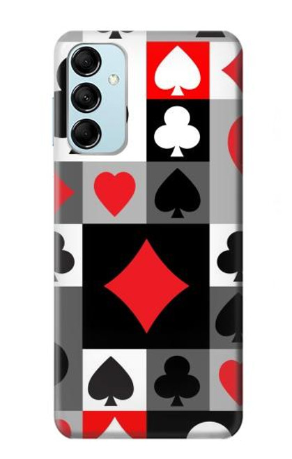 W3463 Poker Card Suit Funda Carcasa Case y Caso Del Tirón Funda para Samsung Galaxy M14