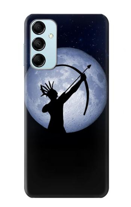 W3489 Indian Hunter Moon Funda Carcasa Case y Caso Del Tirón Funda para Samsung Galaxy M14