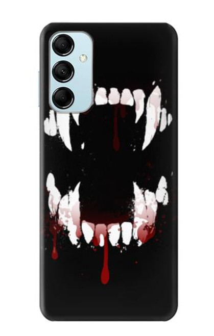 W3527 Vampire Teeth Bloodstain Funda Carcasa Case y Caso Del Tirón Funda para Samsung Galaxy M14