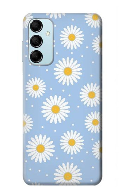 W3681 Daisy Flowers Pattern Funda Carcasa Case y Caso Del Tirón Funda para Samsung Galaxy M14