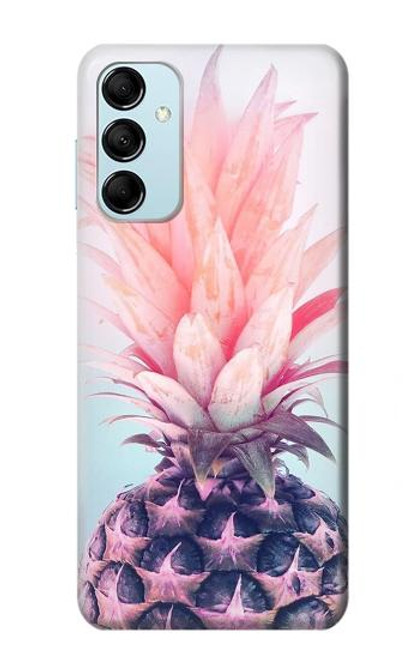 W3711 Pink Pineapple Funda Carcasa Case y Caso Del Tirón Funda para Samsung Galaxy M14