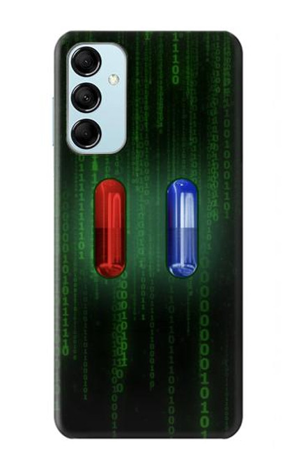 W3816 Red Pill Blue Pill Capsule Funda Carcasa Case y Caso Del Tirón Funda para Samsung Galaxy M14