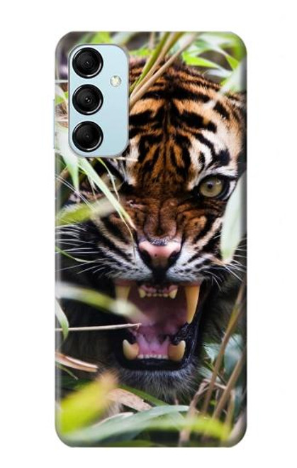 W3838 Barking Bengal Tiger Funda Carcasa Case y Caso Del Tirón Funda para Samsung Galaxy M14