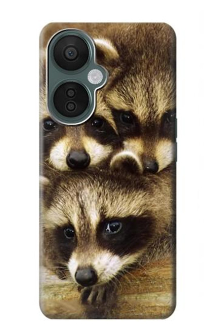 W0977 Baby Raccoons Funda Carcasa Case y Caso Del Tirón Funda para OnePlus Nord CE 3 Lite, Nord N30 5G