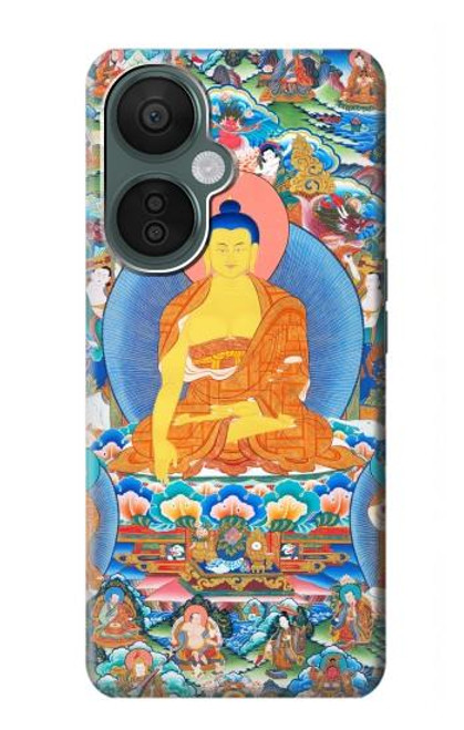 W1256 Buddha Paint Funda Carcasa Case y Caso Del Tirón Funda para OnePlus Nord CE 3 Lite, Nord N30 5G