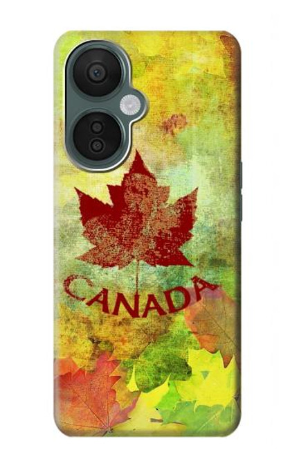W2523 Canada Autumn Maple Leaf Funda Carcasa Case y Caso Del Tirón Funda para OnePlus Nord CE 3 Lite, Nord N30 5G