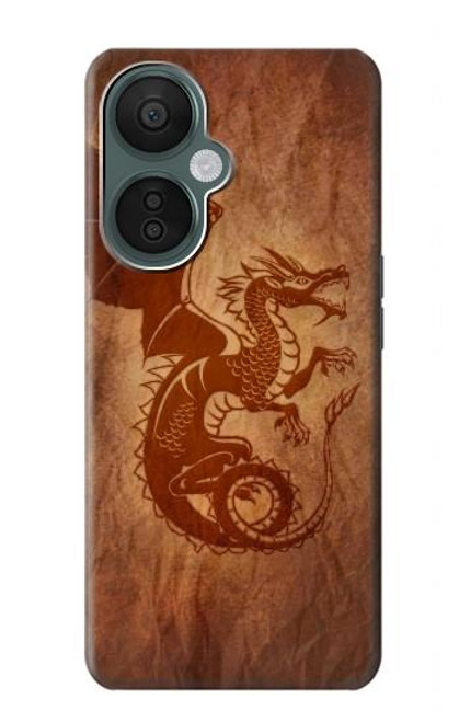 W3086 Red Dragon Tattoo Funda Carcasa Case y Caso Del Tirón Funda para OnePlus Nord CE 3 Lite, Nord N30 5G