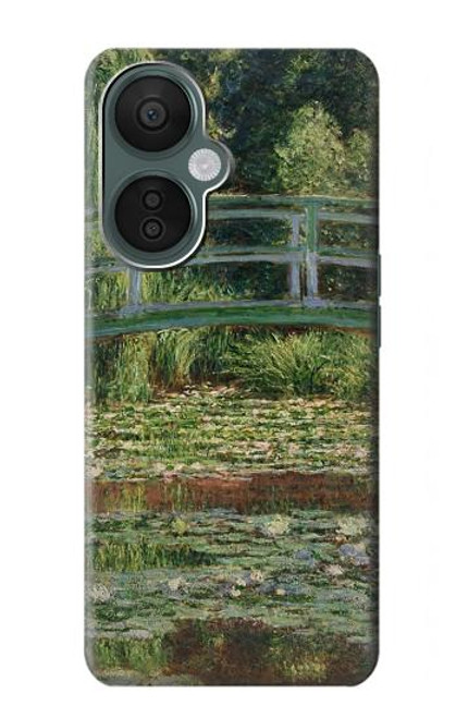 W3674 Claude Monet Footbridge and Water Lily Pool Funda Carcasa Case y Caso Del Tirón Funda para OnePlus Nord CE 3 Lite, Nord N30 5G