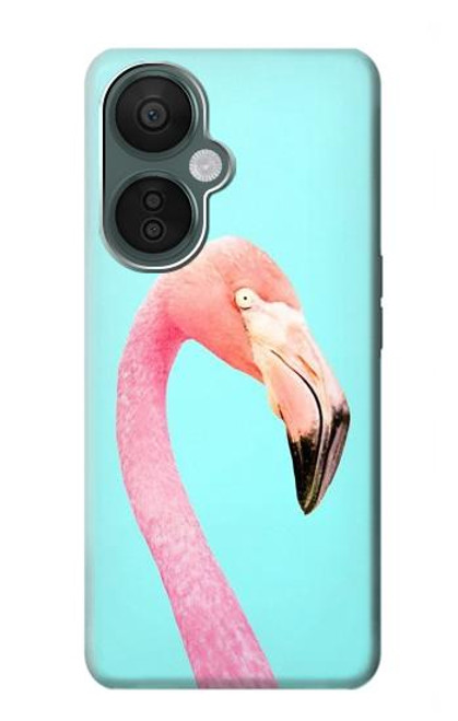 W3708 Pink Flamingo Funda Carcasa Case y Caso Del Tirón Funda para OnePlus Nord CE 3 Lite, Nord N30 5G