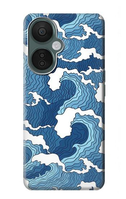 W3751 Wave Pattern Funda Carcasa Case y Caso Del Tirón Funda para OnePlus Nord CE 3 Lite, Nord N30 5G