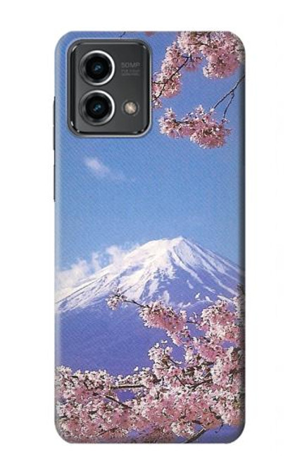 W1060 Mount Fuji Sakura Cherry Blossom Funda Carcasa Case y Caso Del Tirón Funda para Motorola Moto G Stylus 5G (2023)