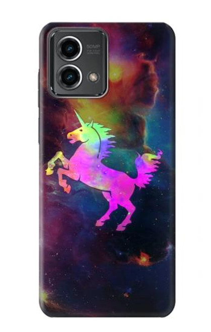 W2486 Rainbow Unicorn Nebula Space Funda Carcasa Case y Caso Del Tirón Funda para Motorola Moto G Stylus 5G (2023)