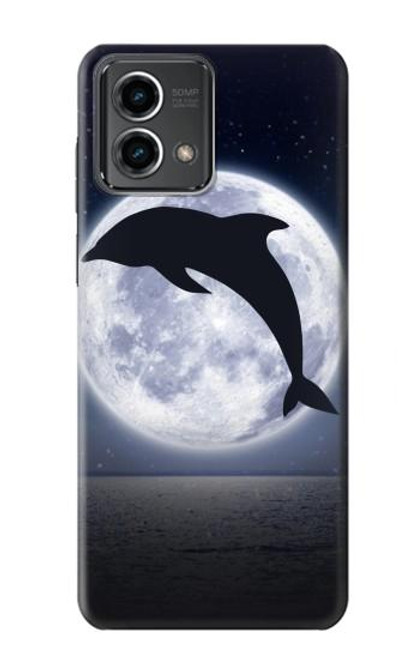 W3510 Dolphin Moon Night Funda Carcasa Case y Caso Del Tirón Funda para Motorola Moto G Stylus 5G (2023)