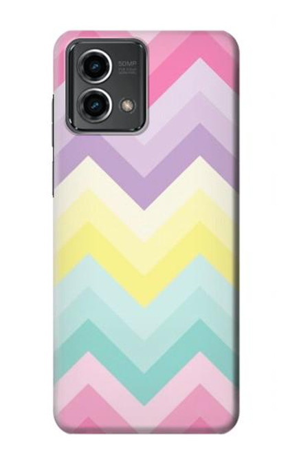 W3514 Rainbow Zigzag Funda Carcasa Case y Caso Del Tirón Funda para Motorola Moto G Stylus 5G (2023)