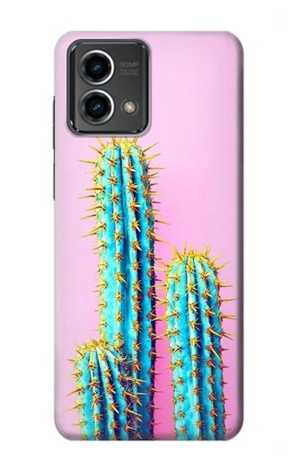 W3673 Cactus Funda Carcasa Case y Caso Del Tirón Funda para Motorola Moto G Stylus 5G (2023)