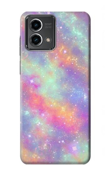 W3706 Pastel Rainbow Galaxy Pink Sky Funda Carcasa Case y Caso Del Tirón Funda para Motorola Moto G Stylus 5G (2023)