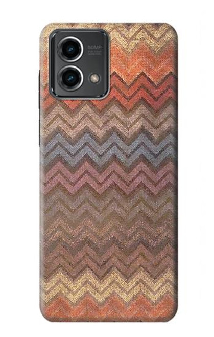 W3752 Zigzag Fabric Pattern Graphic Printed Funda Carcasa Case y Caso Del Tirón Funda para Motorola Moto G Stylus 5G (2023)