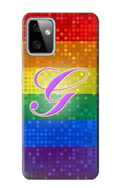 W2899 Rainbow LGBT Gay Pride Flag Funda Carcasa Case y Caso Del Tirón Funda para Motorola Moto G Power (2023) 5G