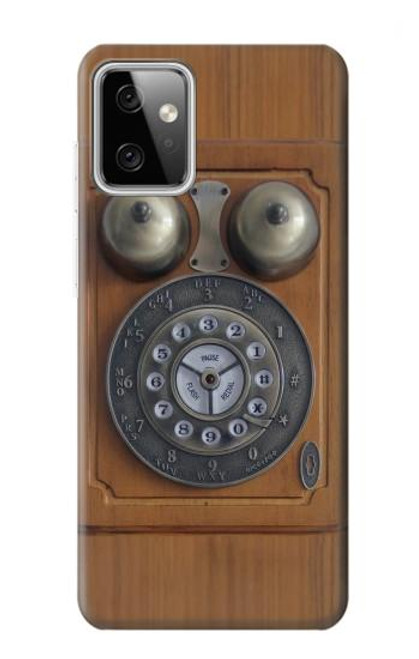W3146 Antique Wall Retro Dial Phone Funda Carcasa Case y Caso Del Tirón Funda para Motorola Moto G Power (2023) 5G