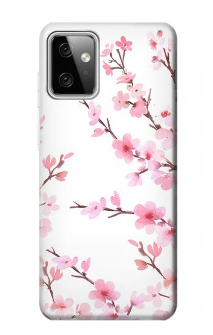 W3707 Pink Cherry Blossom Spring Flower Funda Carcasa Case y Caso Del Tirón Funda para Motorola Moto G Power (2023) 5G