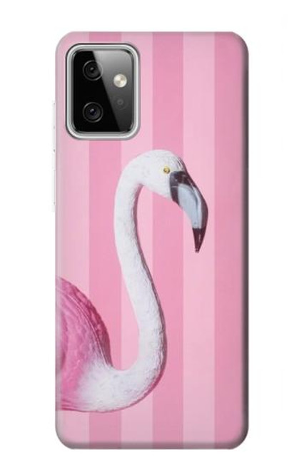 W3805 Flamingo Pink Pastel Funda Carcasa Case y Caso Del Tirón Funda para Motorola Moto G Power (2023) 5G