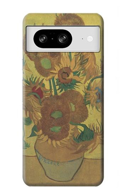 W0214 Van Gogh Vase Fifteen Sunflowers Funda Carcasa Case y Caso Del Tirón Funda para Google Pixel 8