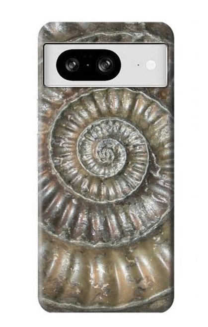 W1788 Ammonite Fossil Funda Carcasa Case y Caso Del Tirón Funda para Google Pixel 8