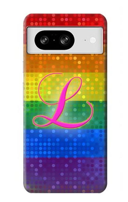 W2900 Rainbow LGBT Lesbian Pride Flag Funda Carcasa Case y Caso Del Tirón Funda para Google Pixel 8