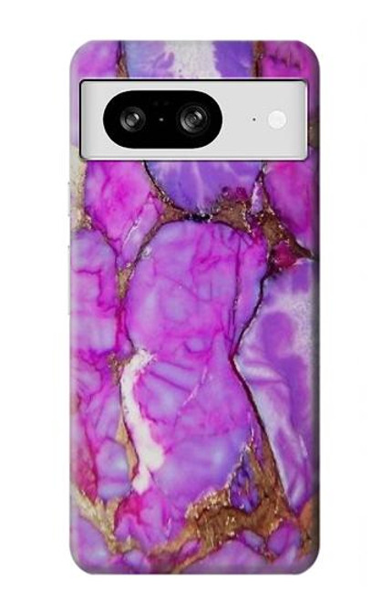 W2907 Purple Turquoise Stone Funda Carcasa Case y Caso Del Tirón Funda para Google Pixel 8