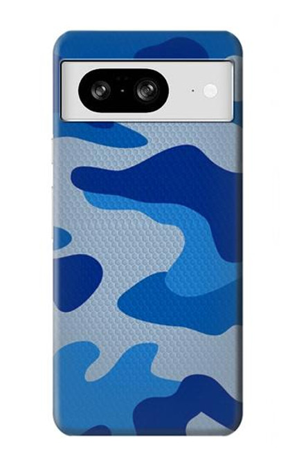 W2958 Army Blue Camo Camouflage Funda Carcasa Case y Caso Del Tirón Funda para Google Pixel 8