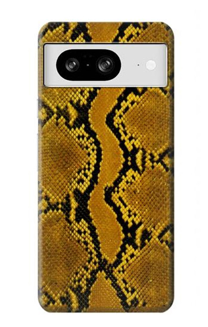 W3365 Yellow Python Skin Graphic Print Funda Carcasa Case y Caso Del Tirón Funda para Google Pixel 8