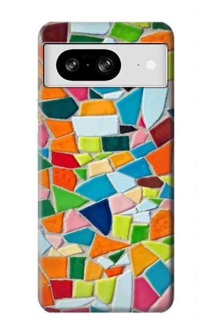 W3391 Abstract Art Mosaic Tiles Graphic Funda Carcasa Case y Caso Del Tirón Funda para Google Pixel 8