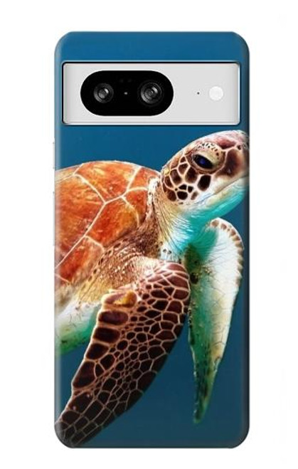 W3497 Green Sea Turtle Funda Carcasa Case y Caso Del Tirón Funda para Google Pixel 8