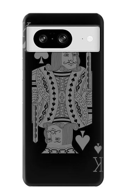 W3520 Black King Spade Funda Carcasa Case y Caso Del Tirón Funda para Google Pixel 8