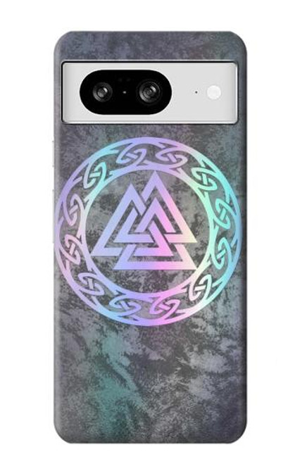 W3833 Valknut Odin Wotans Knot Hrungnir Heart Funda Carcasa Case y Caso Del Tirón Funda para Google Pixel 8