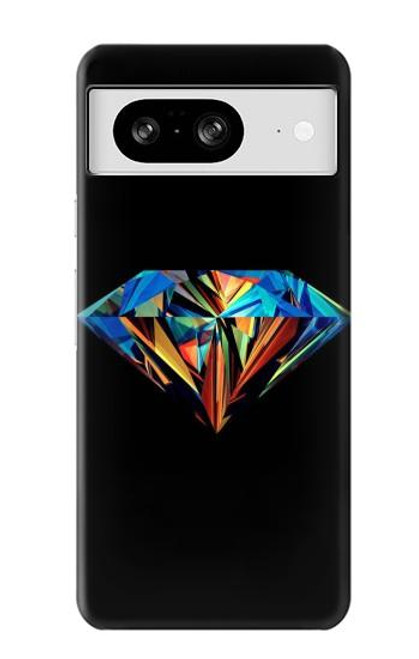 W3842 Abstract Colorful Diamond Funda Carcasa Case y Caso Del Tirón Funda para Google Pixel 8