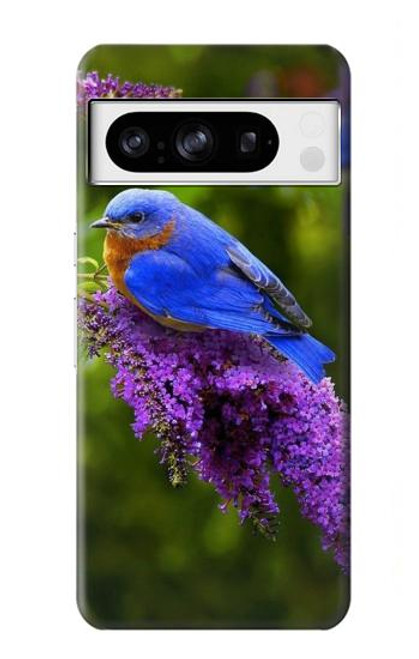 W1565 Bluebird of Happiness Blue Bird Funda Carcasa Case y Caso Del Tirón Funda para Google Pixel 8 pro