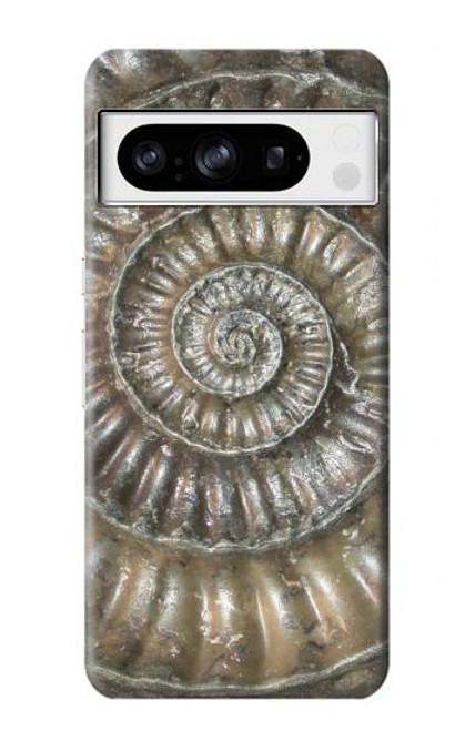 W1788 Ammonite Fossil Funda Carcasa Case y Caso Del Tirón Funda para Google Pixel 8 pro