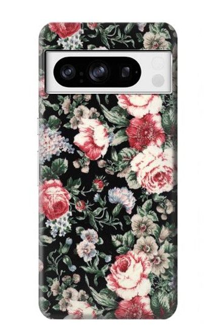 W2727 Vintage Rose Pattern Funda Carcasa Case y Caso Del Tirón Funda para Google Pixel 8 pro