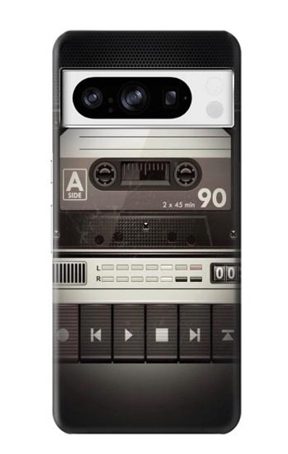 W3501 Vintage Cassette Player Funda Carcasa Case y Caso Del Tirón Funda para Google Pixel 8 pro