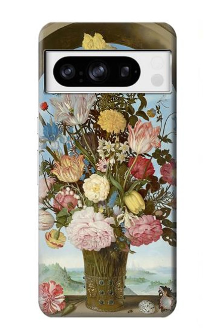 W3749 Vase of Flowers Funda Carcasa Case y Caso Del Tirón Funda para Google Pixel 8 pro